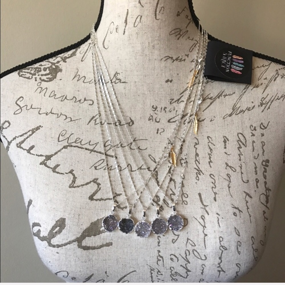 {Function & Fringe} Amethyst Druzy Necklace - Picture 2 of 8